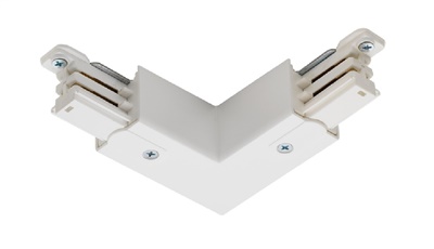 Juno HD Commercial Track Lighting HTEK34-WH (HTEK34 WH) 277V 2-Circuit/2-Neutral, HTEK 90 Degree L Connector, White Color