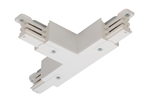 Juno HD Commercial Track Lighting HTEK40-WH (HTEK40 WH) 277V 2-Circuit/2-Neutral, HTEK T Connector - Adjustable Left Polarity, White Color