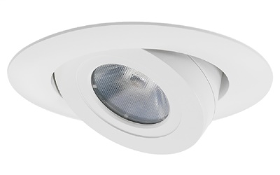 Juno 440LED G4 06LM 30K 90CRI WH Recessed Lighting 4" LED Adjustable Module, 600 Lumens, 3000K Color Temperature with White Gimbal Trim