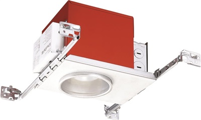 Juno IC1LEDFW 10LM 40K 90CRI MVOLT ZT10 Recessed Lighting 4" IC LED Fire-Rated New Construction LED Housing, 4000K, 90 CRI, 45 Degrees Distribution, Multi-Volt (120-277), 0-10V, 10% Dim