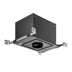 Juno Aculux Recessed Lighting IC410T-W-N-M 3-1/4 inch LED New Construction IC Adjustable Housing 1000 Lumens, Black Body Dimming and Tunable White, 4350K-2000K Color Temperature, Narrow Flood Beam, DMX512/RDM Dimming, 120-277V