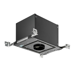 Juno Aculux Recessed Lighting IC410T-W-V-M 3-1/4 inch LED New Construction IC Adjustable Housing 1000 Lumens, Black Body Dimming and Tunable White, 4350K-2000K Color Temperature, Very Narrow Flood Beam, DMX512/RDM Dimming, 120-277V
