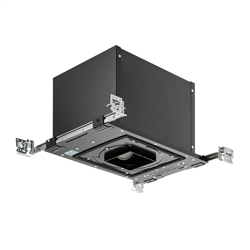 Juno Aculux Recessed Lighting IC49LSQ-827-F-L 3-1/4 inch LED New Construction IC Square Housing 1000 Lumens, 2700K Color Temperature, 85 CRI, Flood Beam, 120-277V, Lutron Hi-Lume 3-wire Dimming, Ecosystem Compatible