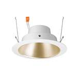 Juno J6RL G4 DC 06LM 35K 90CRI 120 FRPC WHZWH Recessed Lighting 6" Gen 4 Retrofit LED Downlight Trim Module 600 Lumens, 3500K Color Temperature, Wheat Haze Cone, Less Medium Base Socket Adapter