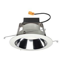 Juno J6RL WD G4N DC 06LM 30K 90CRI 120 FRPC CWH Recessed Lighting 6" IC WarmDim LED Retrofit Downlight Trim Module 600 Lumens, 3000K Color Temperature, Clear Cone, White Trim, Less Medium Base Socket Adapter