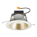 Juno J6RL WD G4N DC 06LM 30K 90CRI 120 FRPC WHZWH Recessed Lighting 6" IC WarmDim LED Retrofit Downlight Trim Module 600 Lumens, 3000K Color Temperature, Wheat Haze Cone, White Trim, Less Medium Base Socket Adapter