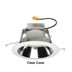 Juno Recessed Lighting J6RLWDG3-3K-6-CLW 6" IC WarmDim LED Retrofit Downlight Trim Module 600 Lumens, 3000K Color Temperature, Clear Cone, Less Medium Base Socket Adapter