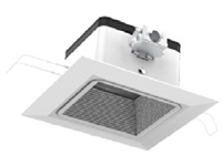 Juno JPDZ4 SQDC ALO10 SWW5WD 90CRI MVOLT ZT10 WWH Podz 4" LED Downlight, Square Downlight Cone, Adjustable Lumen Output, Switchable White 2700K-5000K + WarmDim (2850K-1900K), 90 CRI, 120-277V, 0-10V, 10% Dim, White, White Trim Ring