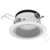 Juno JPDZ6 DB ALO10 SWW5WD 90CRI 120 FRPC BWH Podz 6" LED Downlight, Round Downlight Baffle, Adjustable Lumen Output, Switchable White 2700K-5000K + WarmDim (2850K-1900K), 90 CRI, 120V Forward/Reverse Phase Cut, 5% Dim, Black, White Trim Ring