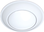 Juno JSBT 4IN 30K 90CRI WL MW Recessed Lighting  4" 10.5W SlimBasics Tapered LED Surface Mount Disk Light, 740 Lumens, 3000K Color Temperature, 90 CRI, Wet Location, White