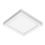 Juno Lighting JSFSQ 5IN 07LM 27K 90CRI 120 FRPC WH Recessed Lighting 5" LED Square SlimForm Surface Mount Downlight, 700 Lumens, 2700K Color Temperature, 90 CRI, Dedicated 120V, Forward Reverse Phase Dimming, White Finish