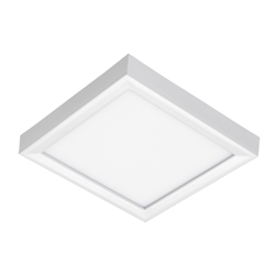 Juno Lighting JSFSQ 5IN 07LM 40K 90CRI 120 FRPC WH Recessed Lighting 5" LED Square SlimForm Surface Mount Downlight, 700 Lumens, 4000K Color Temperature, 90 CRI, Dedicated 120V, Forward Reverse Phase Dimming, White Finish