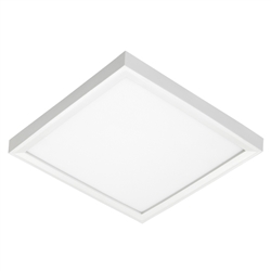 Juno Lighting JSFSQ 7IN 10LM 35K 90CRI 120 FRPC WH Recessed Lighting 7" LED Square SlimForm Surface Mount Downlight, 1000 Lumens, 3500K Color Temperature, 90 CRI, Dedicated 120V, Forward Reverse Phase Dimming, White Finish