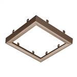 Juno Lighting JSFSQTRIM 7IN BZ Recessed Lighting 7" LED Square SlimForm Accessory Trim, Bronze Finish