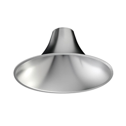 Juno Recessed Lighting L600HW-CL-FM 6" LED Hyperbolic Trim, Open Reflector, Wide Distribution, Clear Specular Low Iridescent Alzak Finish, Flush Mount