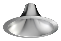 Juno Recessed Lighting L600HW-CQ (L6 HW CSS) 6" LED Hyperbolic Trim, Open Reflector, Wide Distribution, Clear Semi-Specular Low Iridescent Alzak Finish