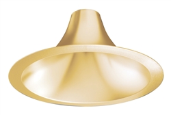 Juno Recessed Lighting L600HW-GS 6" LED Hyperbolic Trim, Open Reflector, Wide Distribution, Gold Satin Low Iridescent Alzak Finish