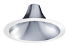 Juno Recessed Lighting L600HW-PTL-WH (L6 HW PTS PF) 6" LED Hyperbolic Trim, Open Reflector, Wide Distribution, Pewter Specular Low Iridescent Alzak Finish, White Flange