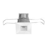 Juno MD1LG2 SQ 03LM 30K 80CRI NFL WL WH Recessed Lighting 2-1/4" Mini LED Square Downlight Wet Location 3000K Narrow Flood Beam Spread, White Finish