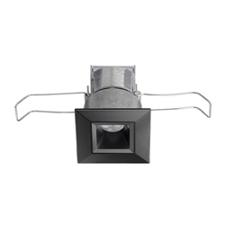 Juno Recessed Lighting MDSLWG2-35K-FL-BL 2-1/4" Mini LED Square Downlight Wet Location 3500K Flood Beam Spread, Black Finish