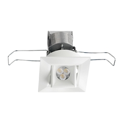 Juno Recessed Lighting MGSLG2-930-NFL-WH 2-11/16" Mini LED Gimbal Square Downlight, 3000K, 90 CRI, Narrow Flood Beam Spread, White Finish