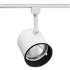 Juno R502 BLB WH Track Lighting Trac Lites Round Back Cylinder Line Voltage 65W BR30/PAR30L, Black Baffle, White Color