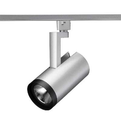 Juno R610L 27K 80CRI PDIM FL SL Track Lighting Trac Lites 21W LED Cylinder, 120V, 2700K Color Temperature, 80 CRI, Phase Dimmable, Flood Distribution, Silver