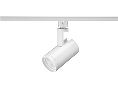 Juno Track Lighting R620L 30K 80CRI PDIM VBS WH Trac Lites 15W Adjustable Beam LED Cylinder Line Voltage, 120V, 3000K, 80 CRI, Phase Dimmable, Variable Beam System, White Finish