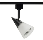 Juno Track Lighting R716BL (R716 BL OPLG) Trac Lites Line Voltage Glass Cone 120V, 35-50W MR16 GU10, Black Color