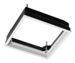 Juno Aculux SFM3SQ/138W Recessed Lighting 3-1/4" Square Flush Mount Adapter for 1" to 1-3/8" Thick Ceiling White Finish