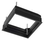 Juno Aculux SFM3SQ/163B Recessed Lighting 3-1/4" Square Flush Mount Adapter for 1-3/8" to 1-3/4" Thick Ceiling Black Finish