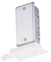 Juno Track Lighting T121WH (T121 WH) Recessed Trac Trac Master End Feed Connector, White Color