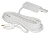 Juno Track Lighting T122WH (T122 WH) 1-Circuit Trac Master Cord and Plug Connector 3-Wire, White Color