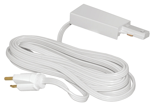 Juno Track Lighting T122WH (T122 WH) 1-Circuit Trac Master Cord and Plug  Connector 3-Wire, White Color