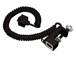 Juno Track Lighting T132WA-BL (T132 BL WA) Line Voltage Coil Cord Clamp-On with Super Adapter for Trac Fixture with Wide Adapter, Black Color