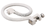 Juno Track Lighting T132WH (T132 WH) Line Voltage Coil Cord Clamp-On with Super Adapter, White Color
