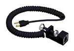 Juno Track Lighting T133BL (T133 BL) Line Voltage Coil Cord Clamp-On with Plug, Black Color