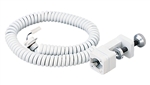 Juno Track Lighting T135WH (T135 WH) Coil Cord Clamp-On - Low Voltage, White Color