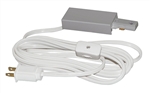 Juno Track Lighting T22SL (T22 SL) 1-Circuit Trac Master Cord and Plug Connector 2-Wire, Silver Color