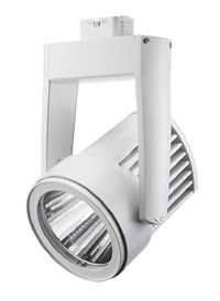 Juno T255L G3 27K 80CRI PDIM SP WH Cylindra 35W Dimmable LED Trac Light, 2700K Color Temperature, 80 CRI, Spot Distribution, White Finish