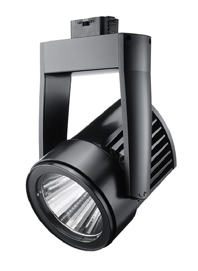 Juno T255L G3 27K 80CRI PDIM FL BL Cylindra 35W Dimmable LED Trac Light, 2700K Color Temperature, 80 CRI, Flood Distribution, Black Finish