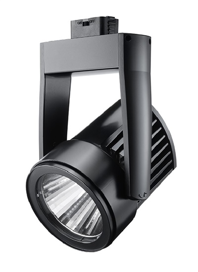 Juno T255L G3 30K SPW PDIM SP BL Cylindra 35W Dimmable LED Trac Light, 3000K Color Temperature, Spectral White, Spot Distribution, Black Finish