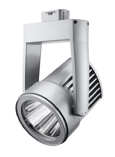 Juno T255L G3 30K SPW PDIM SP SL Cylindra 35W Dimmable LED Trac Light, 3000K Color Temperature, Spectral White, Spot Distribution, Silver Finish