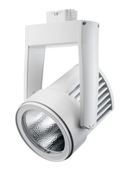 Juno Track Lighting T255LED-4K-NFL-WH Cylindra 45W LED 4100K Color Temperature, Narrow Flood Beam Spread, Black Finish