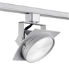 Juno Track Lighting T271L 35K 80CRI PDIM NFL SL THCL1SL Arc 13W Dimmable LED Track Fixture 3500K, 85 CRI, Narrow Flood, Hexcell Louver, Silver Finish