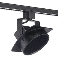 Juno T271L G2 30K SPW PDIM NFL BL THCL1BL Track Lighting Arc 9W Dimmable LED Track Fixture, 2700K, Spectral White, Narrow Flood, Installed Louver, Black Finish