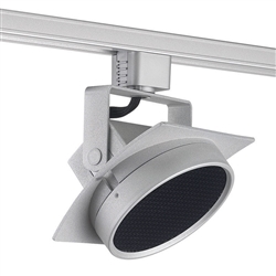 Juno Track Lighting T272L3KNHCLSL Avant Garde Arc L 15W Dimmable LED Track Fixture, 85 CRI, 3000K, Narrow Flood, with Hexcell Louver, Silver Finish
