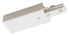 Juno Track Lighting T38 RP WH 1-Circuit Trac Master Reverse Polarity End Feed Connector, White Color