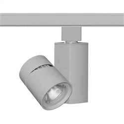 Juno Track Lighting T381L-27SSL 13W Vertical Cylinder LED, 2700K Color Temperature, 80 CRI, Spot Beam Spread, Silver Finish