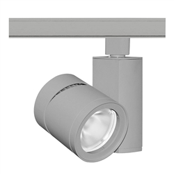 Juno Track Lighting T383L-35HCFSL 24W Vertical Cylinder LED, 3500K Color Temperature, 90 CRI, Flood Beam Spread, Silver Finish